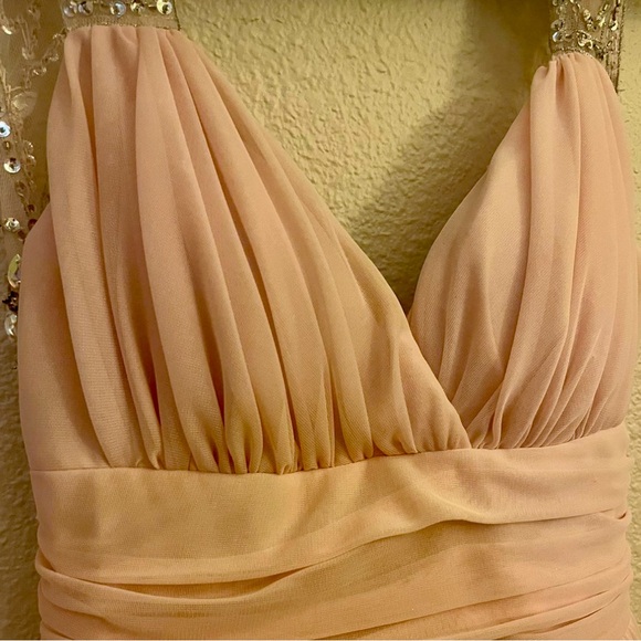 Windsor Blush V-Neck Prom Dress - Picture 2 of 10